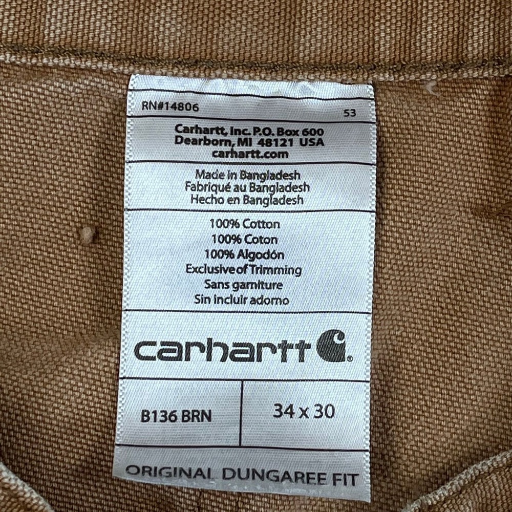 Carhartt Tan Brown Cargo Work Pants - Picture 12 of 16
